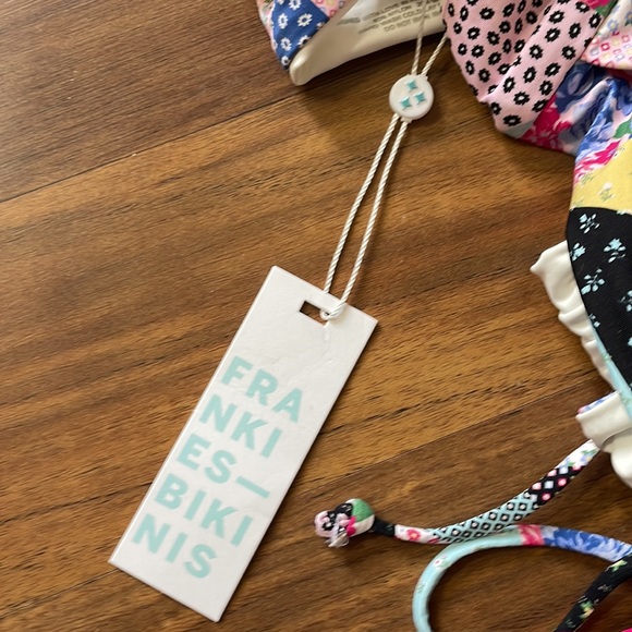 Frankies Bikinis Patchwork Duke Halter Swim Top - Picture 5 of 6